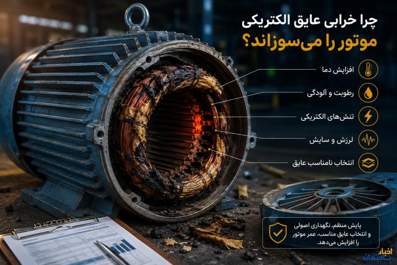 چرا خرابی عایق الکتریکی هنوز یکی از مهم‌ ترین دلایل سوختن موتورهای صنعتی است؟